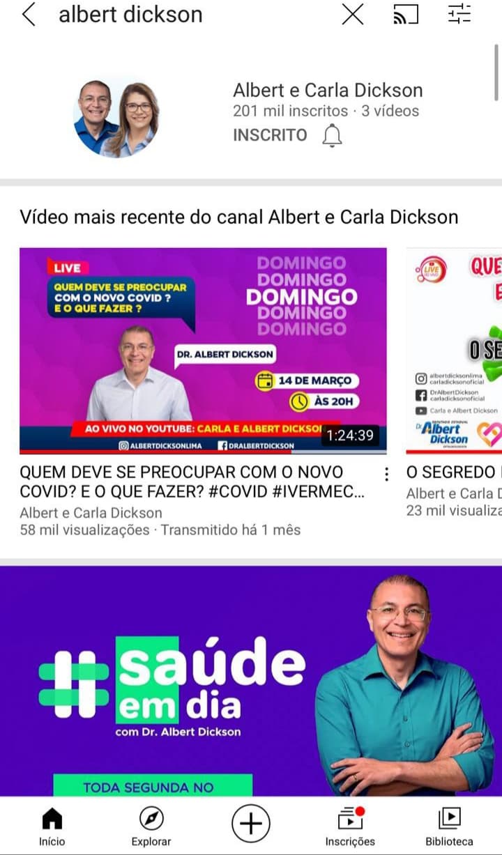 Deputado Albert Dickson diz que perfil do YouTube voltou após plataforma reconhecer invasão de hackers