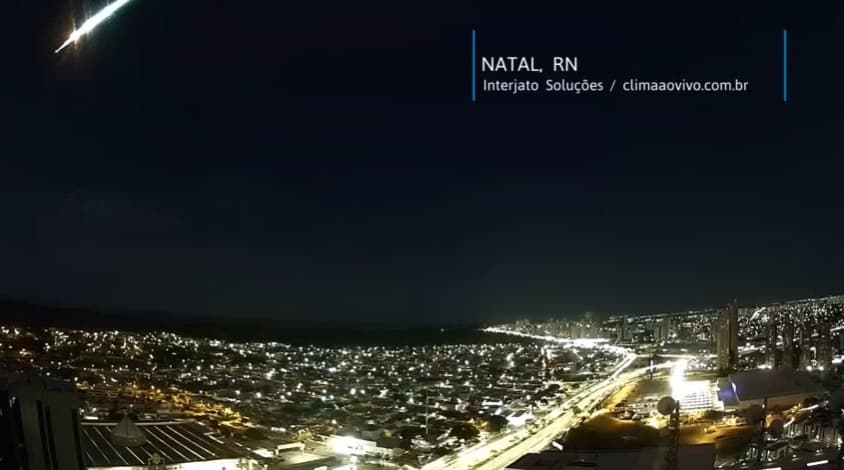 VÍDEO: Meteoro é visto nos céus do RN e mais 3 estados do Nordeste