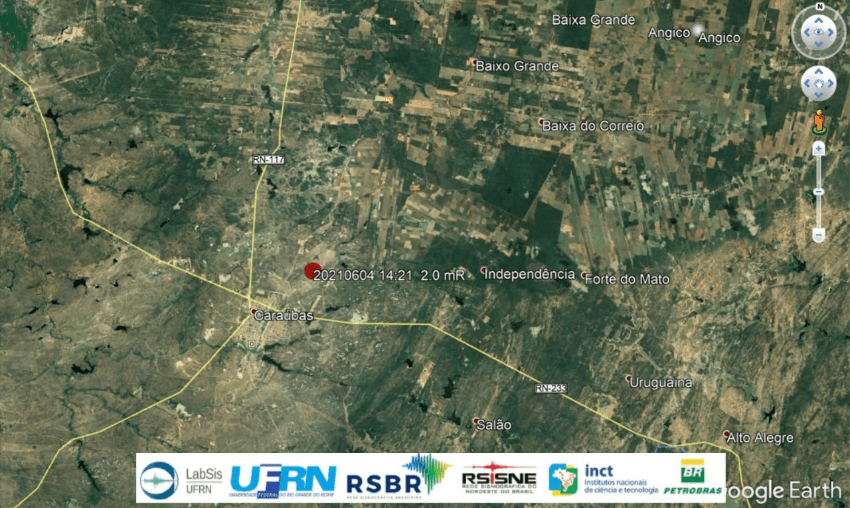 Após abalo sísmico na quarta-feira, município de Caraúbas-RN registra novo tremor de terra nesta sexta-feira