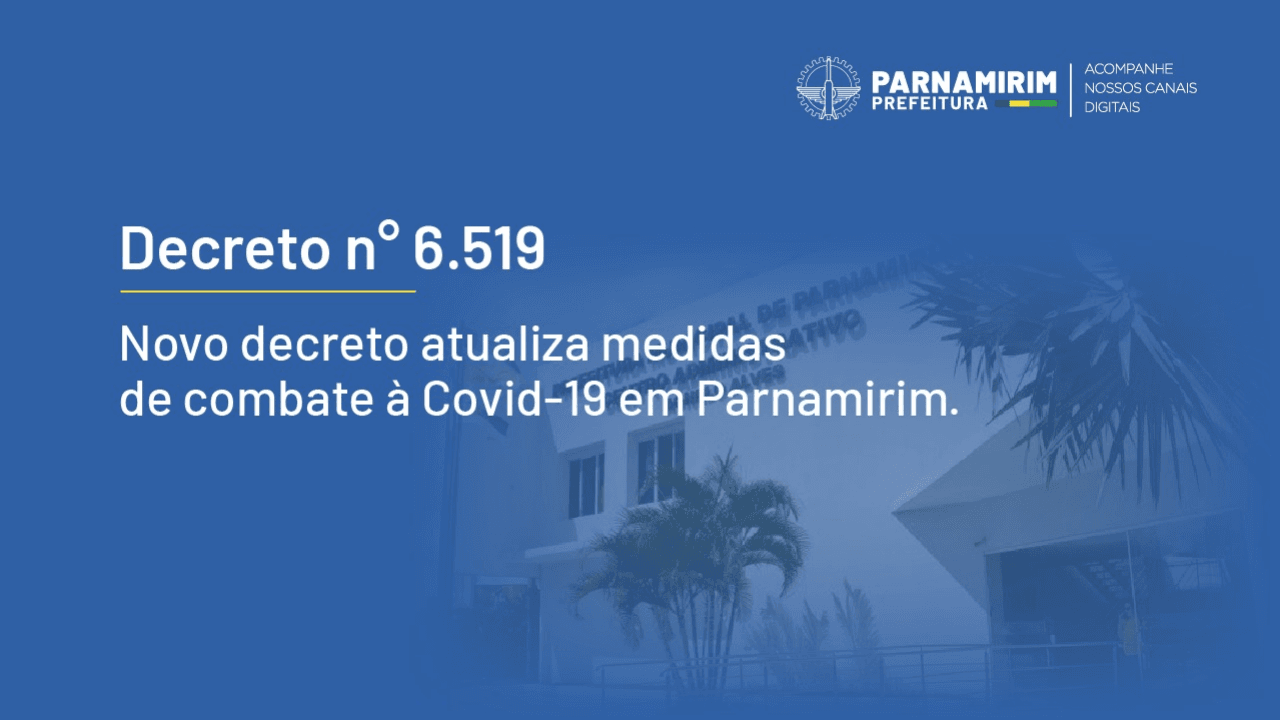Novo decreto atualiza medidas de combate à Covid-19 em Parnamirim