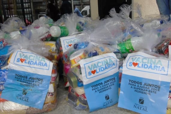 Campanha Vacina Solidária chega a mais de 15 toneladas de alimentos arrecadados em Natal
