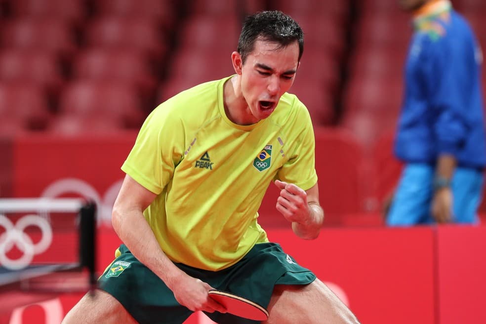 Hugo Calderano vai às quartas e alcança resultado histórico no tênis de mesa brasileiro em olimpíadas; alemão é adversário por vaga na semifinal