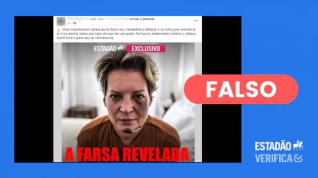 Fake News usa logotipo do Estadão em falsa reportagem sobre envolvimento de Joice Hasselmann em acidente de carro