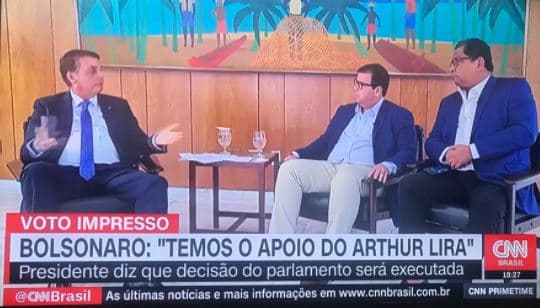 Entrevista do presidente Bolsonaro ao Meio Dia RN, com BG, é destaque na mídia nacional