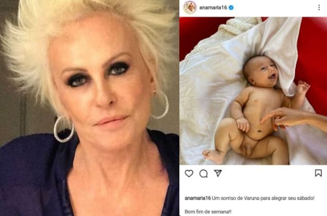 O "crime" de Ana Maria Braga: apresentadora posta foto do neto pelado nas redes sociais e recebe críticas