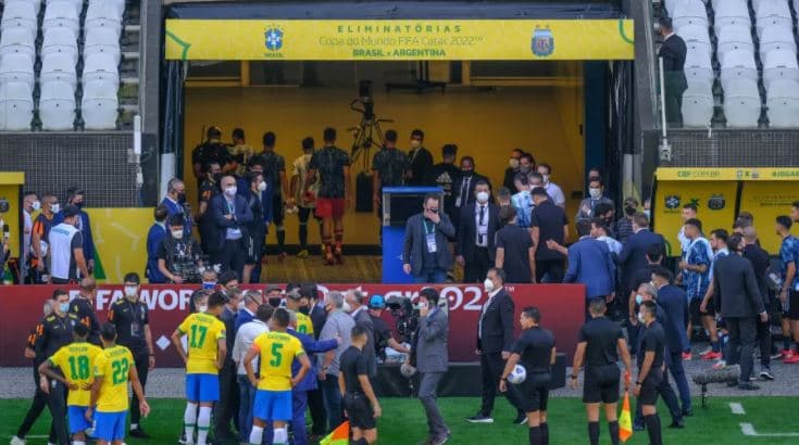 BRASIL X ARGENTINA: CBF diz em nota estar surpresa e decepcionada com os acontecimentos e aguarda decisões da Conmebol e FIFA
