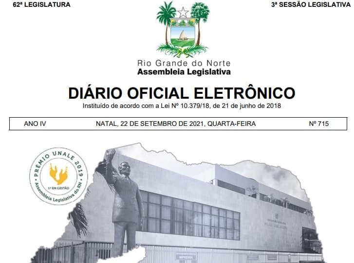 Assembleia Legislativa do RN publica autorização para concurso público com 47 vagas efetivas; veja cargos