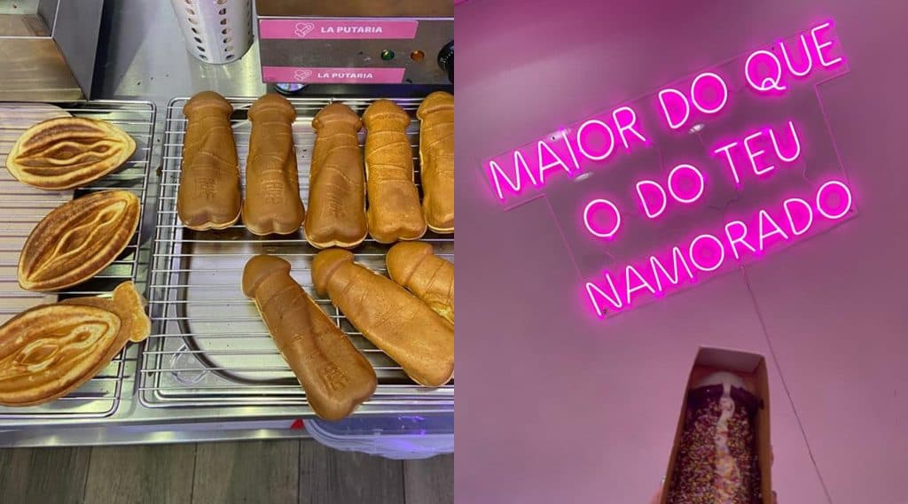 Aberta por brasileira em Lisboa, loja de crepes em forma de vagina e pênis tem fila já antes de começar expediente