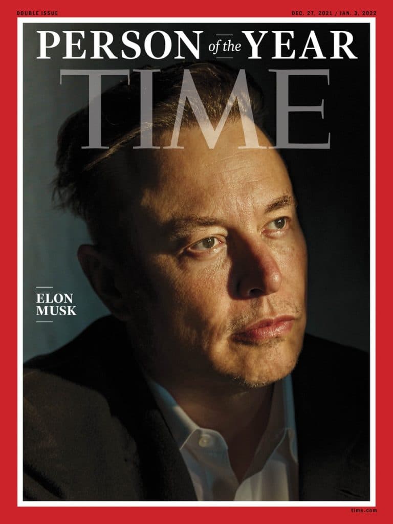 Elon Musk é eleito ‘Personalidade do Ano' pela revista ‘Time'