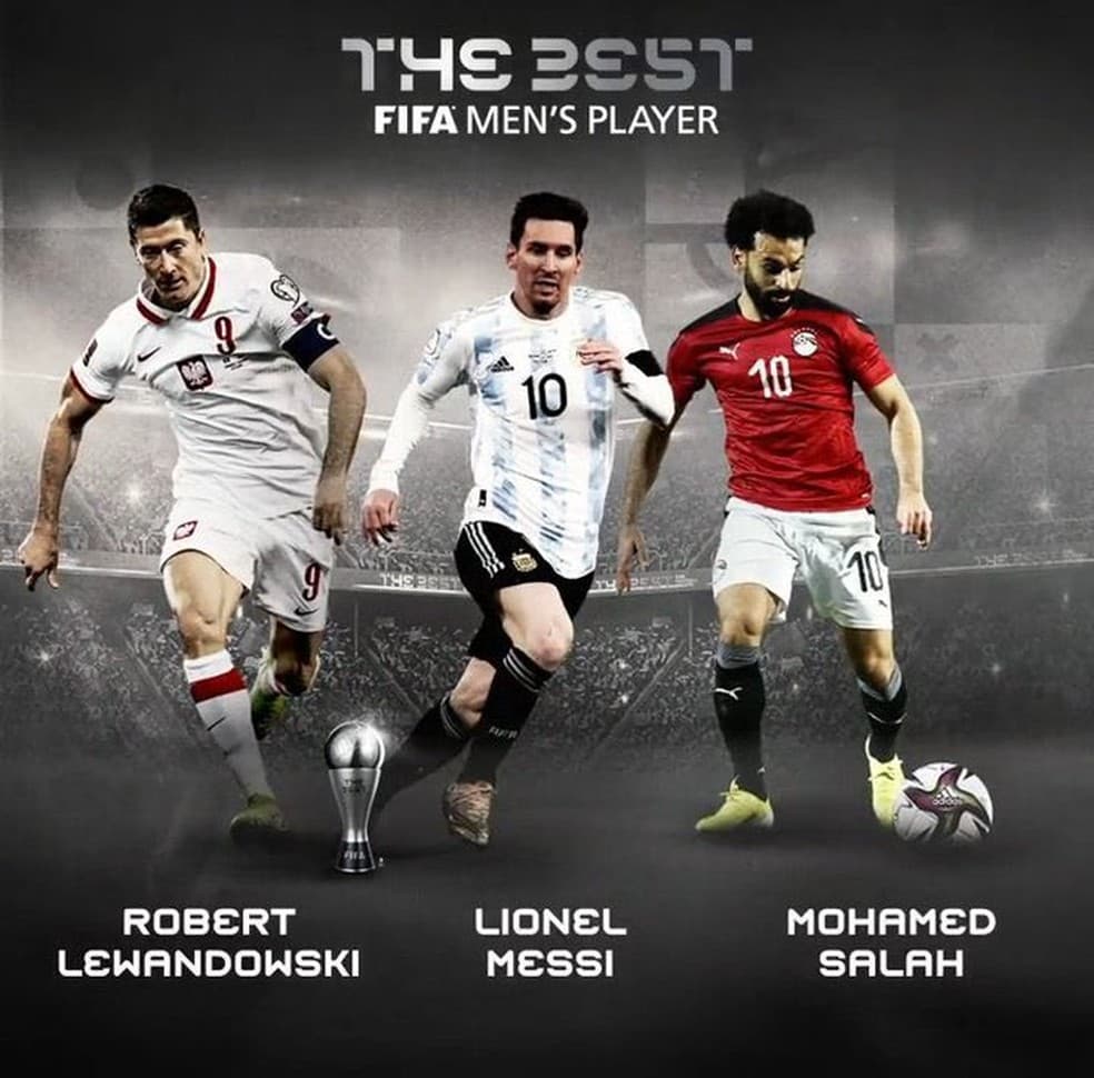 Sem Neymar, Fifa anuncia três finalistas do The Best: Messi, Lewandowski e Salah