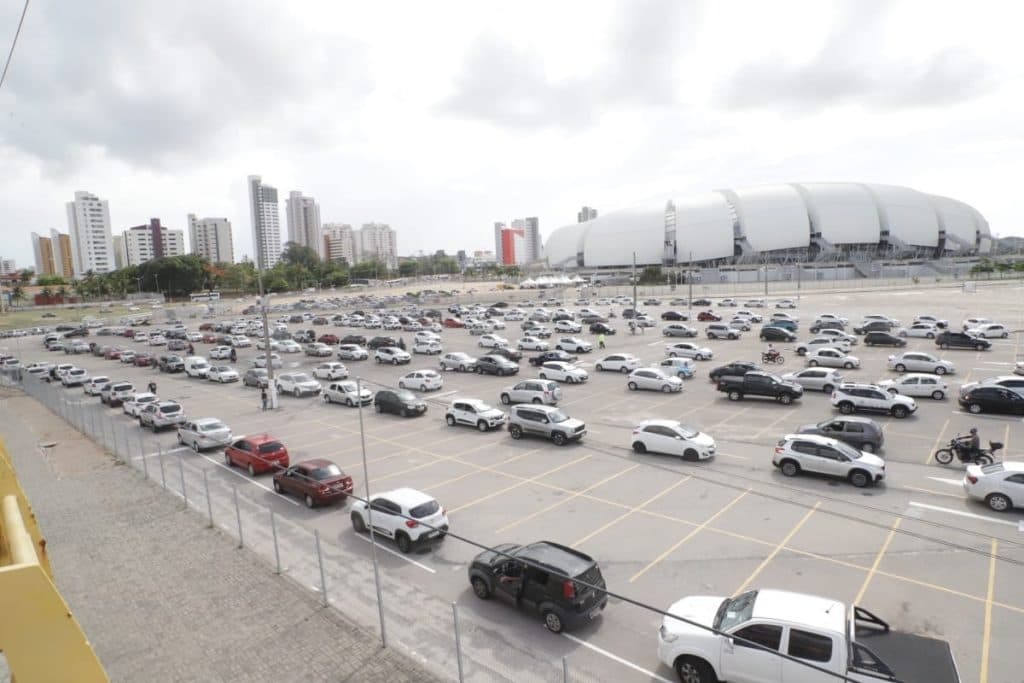 Drive de testagem na Arena das Dunas teve 26,27% de testes positivos para covid