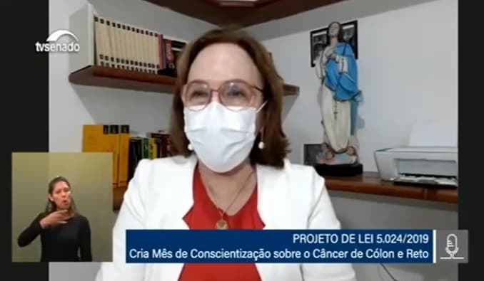 Senado aprova relatório de Zenaide para criação da campanha de Conscientização sobre o Câncer de Cólon e Reto