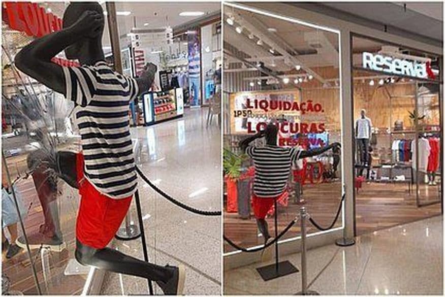 Loja é acusada de racismo após colocar manequim preto para ‘quebrar' vitrine