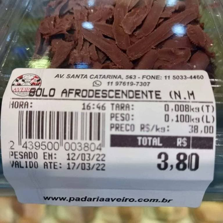 Padaria recebe ameaça após chamar bolo ‘nega maluca' de ‘afrodescendente'
