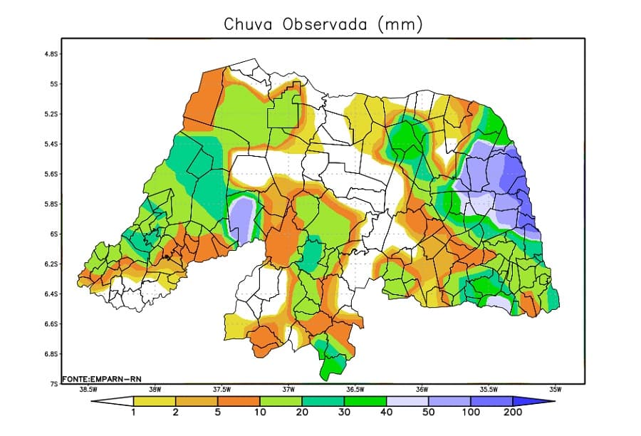Cidade da Grande Natal tem acumulado de chuvas de 165,7 mm no fim de semana