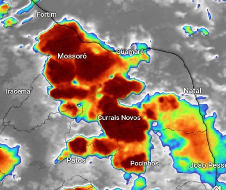 Defesa Civil do RN emite alerta de chuva intensa para todo o estado