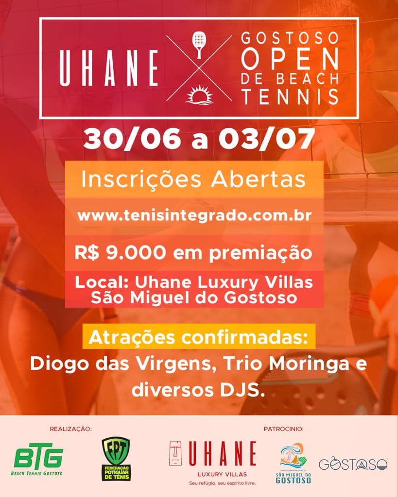 Uhane Luxury Villas recebe campeonato de Beach Tennis com super programação em São Miguel do Gostoso