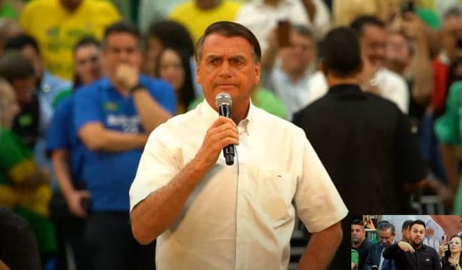 "Não teria adjetivo para qualificá-lo nesse momento, quem sabe em um debate, caso ele esteja presente", diz Bolsonaro ao citar pretensão de Lula em legalizar drogas