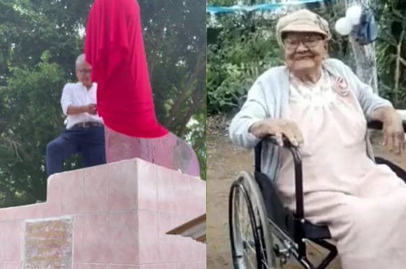 [VÍDEO] ÚLTIMO DESEJO: Mulher é enterrada em túmulo com pênis gigante de 300kg