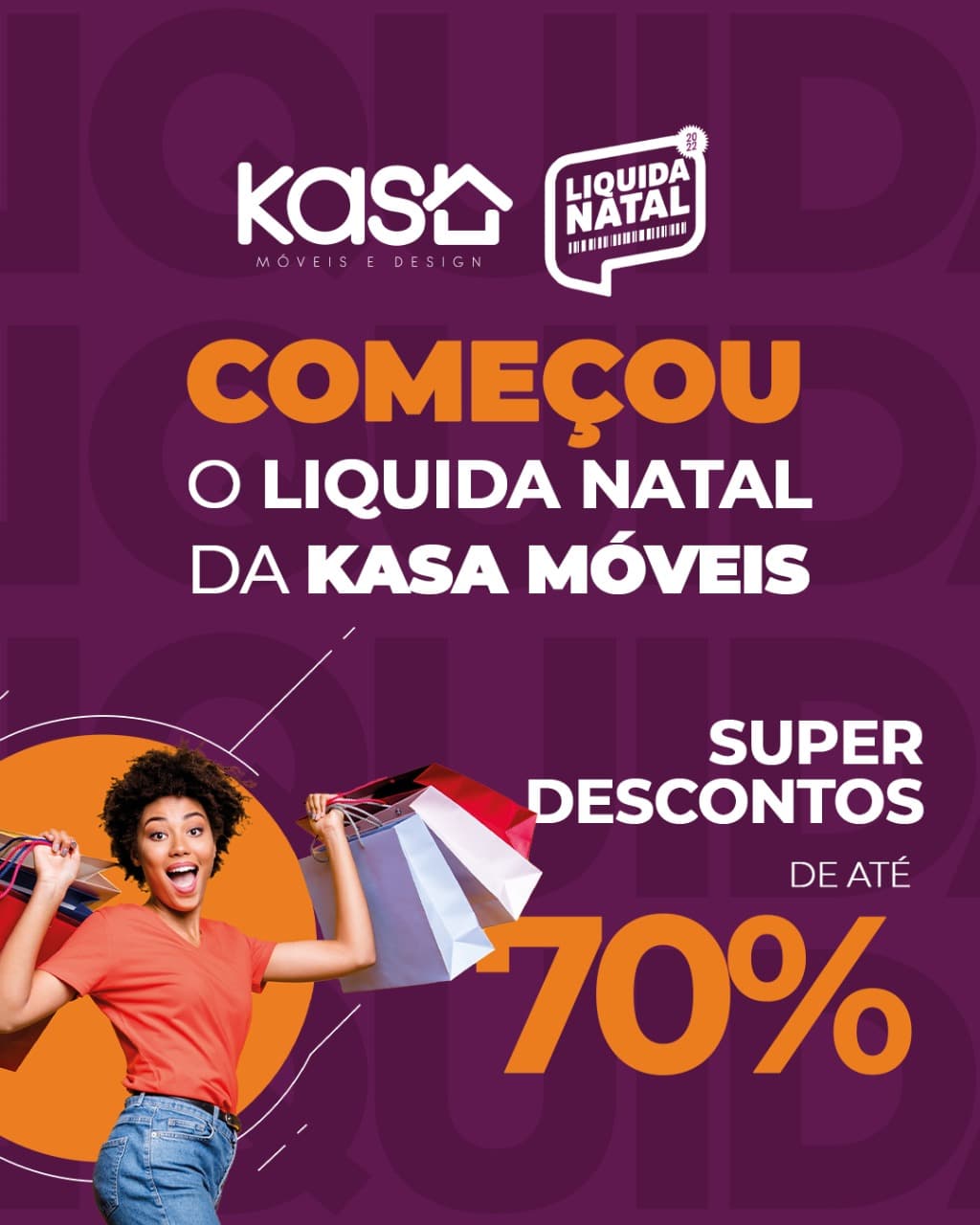 Kasa Móveis oferece descontos de até 70% no Liquida Natal