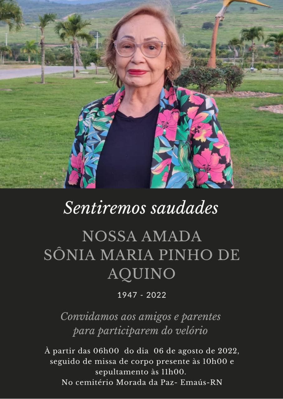 Pediatra Sônia Aquino morre aos 75 anos