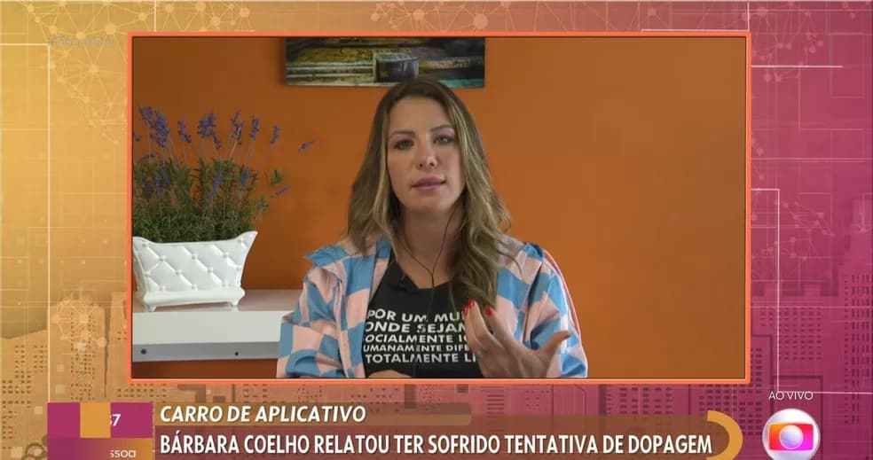 Jornalista da Globo revela que motorista de aplicativo tentou dopá-la