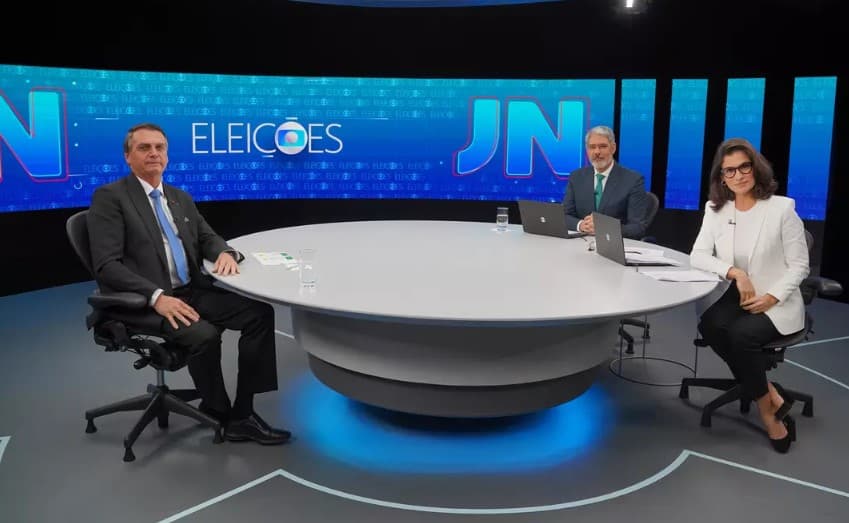 Bolsonaro no Jornal Nacional é a maior audiência da TV em 2022