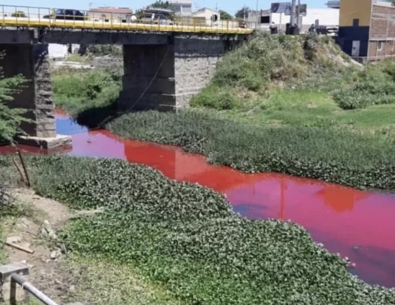 Rio com água vermelha assusta moradores em Caicó e autoridades suspeitam de crime ambiental