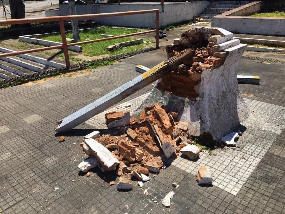 Fundado em 1599, marco em Natal amanhece destruído em Dia Nacional do Patrimônio Histórico