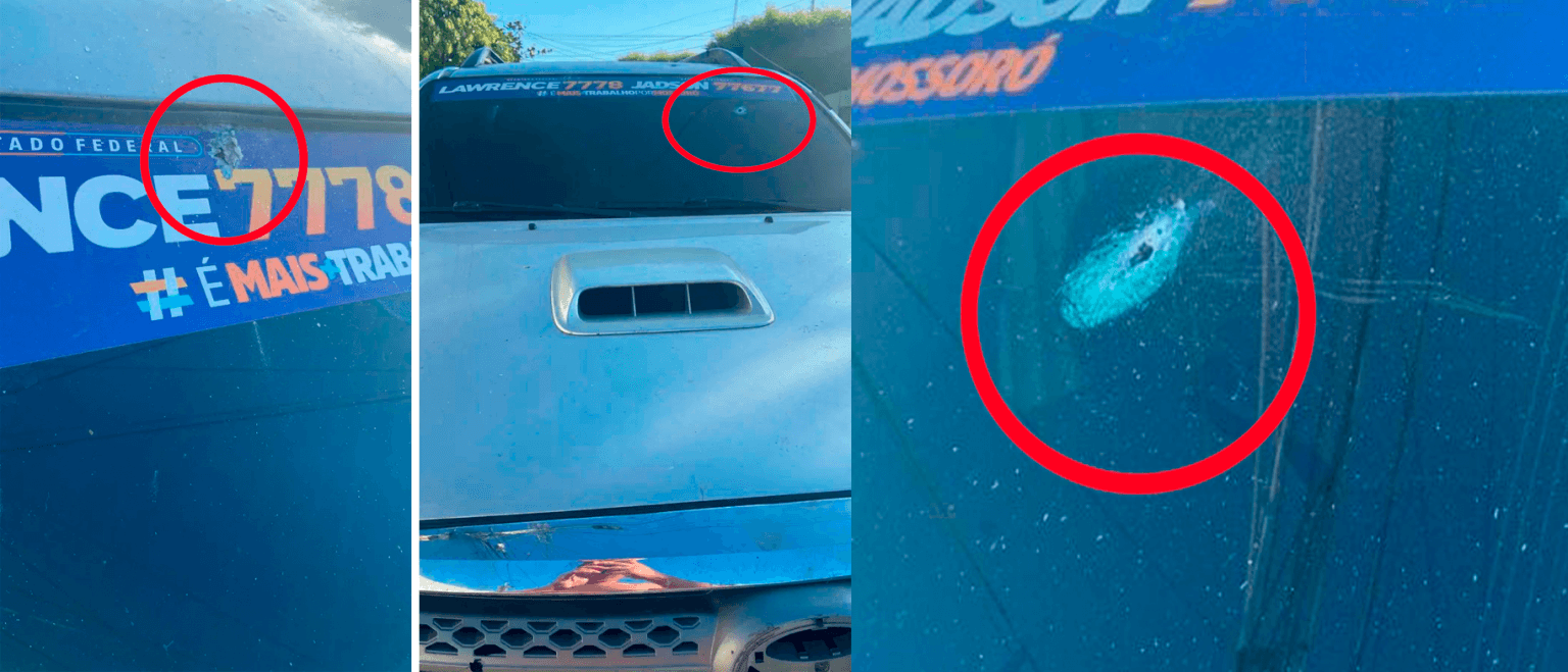 MOSSORÓ: Carro de Vereador é atingido por disparos de arma de fogo durante a madrugada