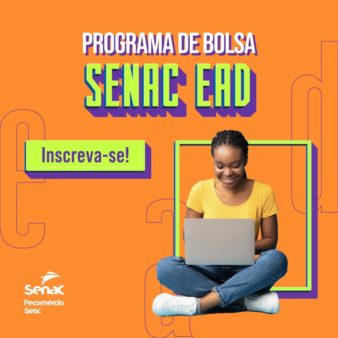 Senac RN está com 1.750 vagas para bolsas de estudo em cursos EAD