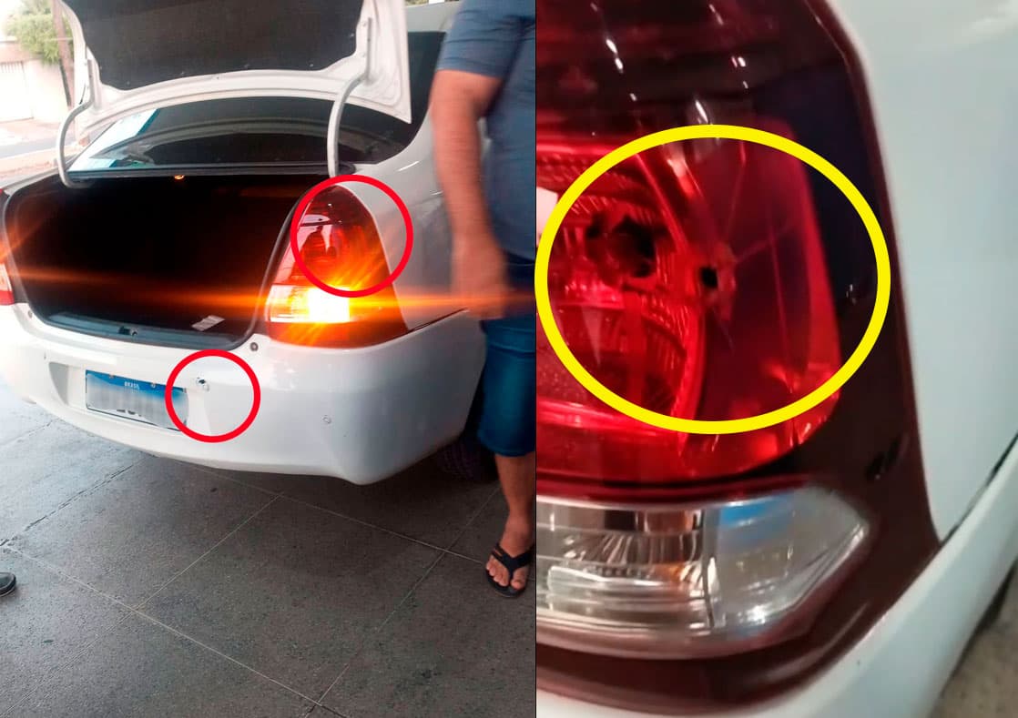 MOSSORÓ: Motorista de aplicativo tem carro atingido por disparos de arma de fogo durante tentativa de assalto e passageira é baleada