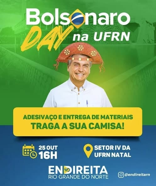 UFRN vai ter atos pró-Bolsonaro e pró-Lula nesta terça-feira (25)