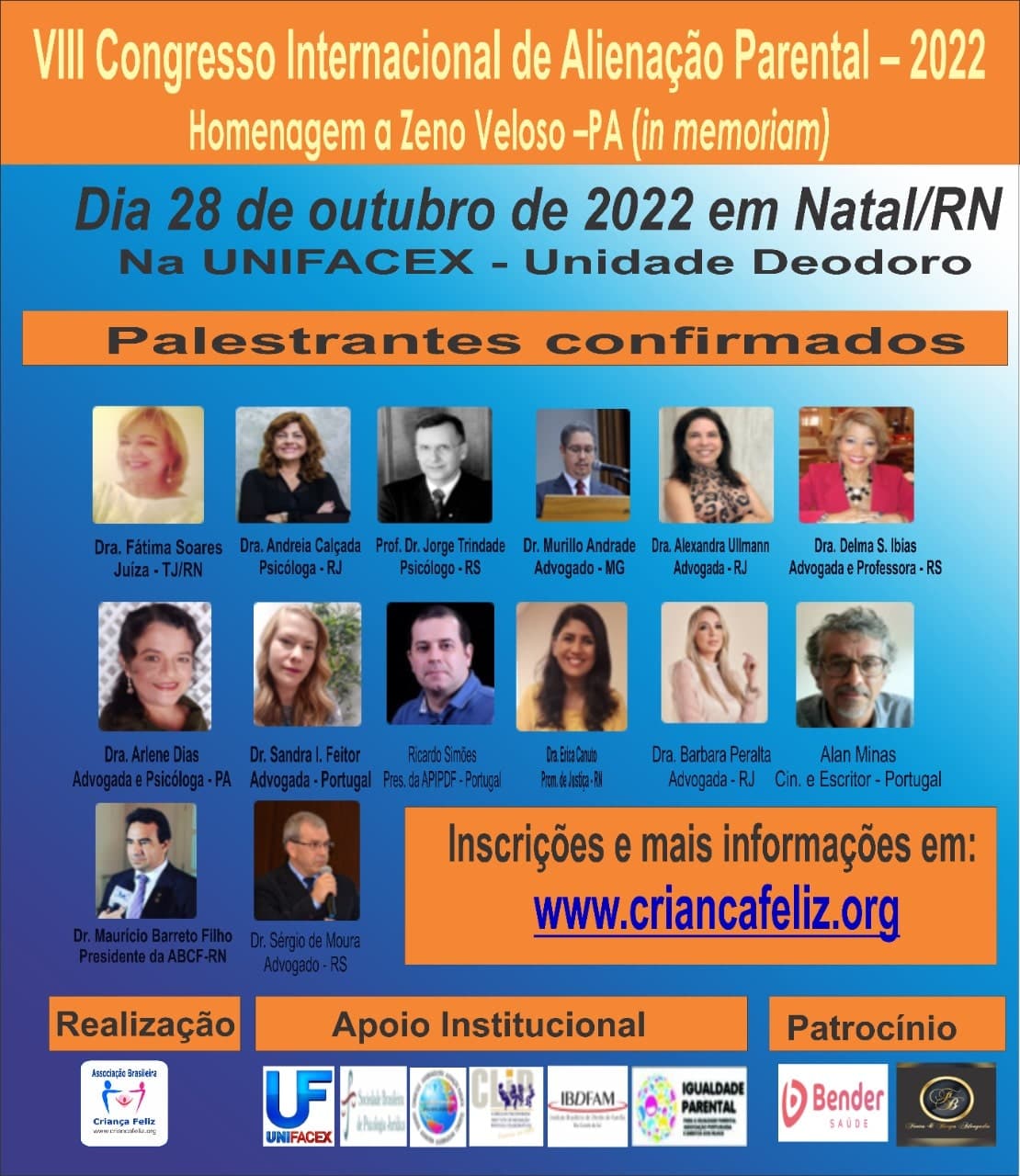 VIII Congresso Internacional de Alienação Parental 2022 acontece dia 28 de outubro