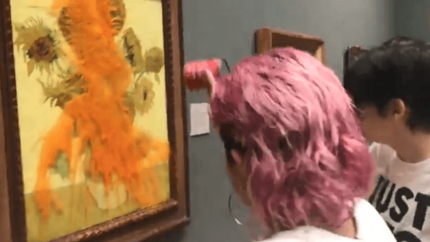 VÍDEO: Ativistas jogam sopa em quadro de Van Gogh no Reino Unido
