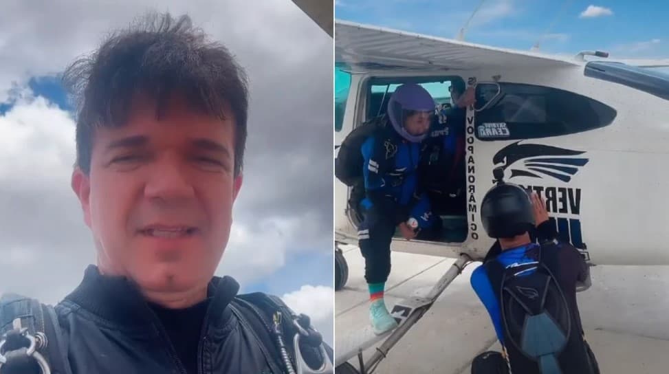 Cantor e sanfoneiro Waldonys sofre queda de paraquedas em Fortaleza
