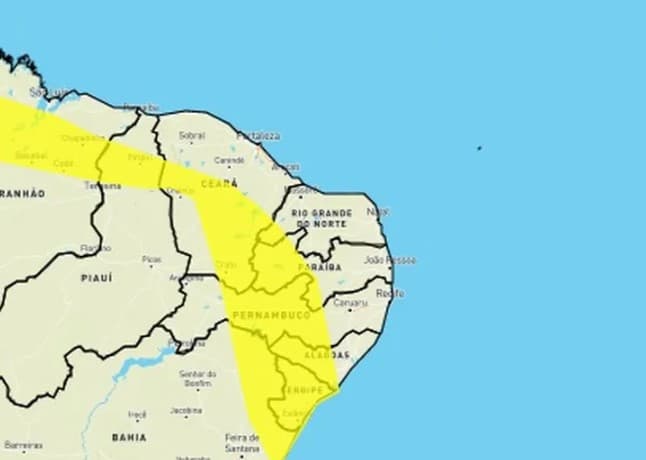 Inmet emite alerta de chuvas intensas em 30 cidades do RN; veja lista