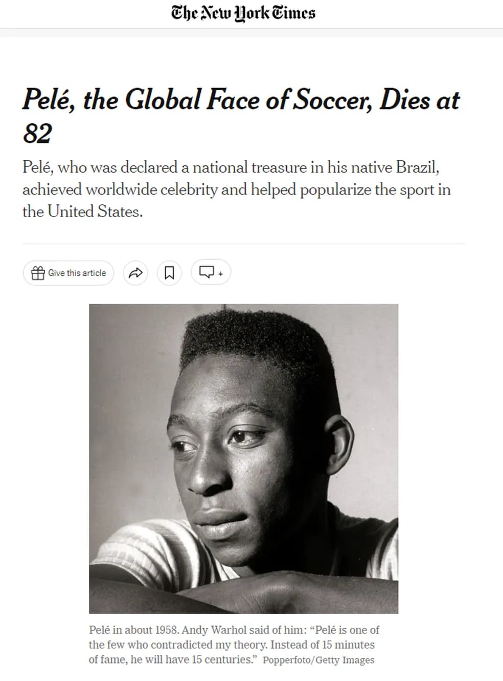 Morte de Pelé estampa jornais estrangeiros; veja capas