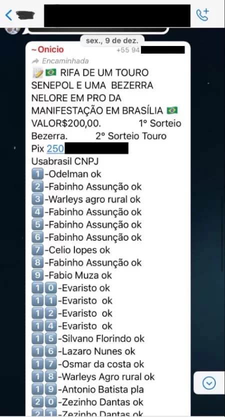 Pix de loja foi usado por pecuaristas para financiar atos terroristas