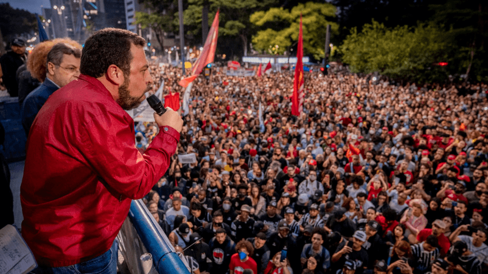 VÍDEO: Boulos faz ameaças para Tarcísio de Freitas durante manifestação: "A gente vai tirar no braço"