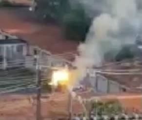 VÍDEO: Impressionante: Explosão destrói transformador na Cosern em Natal