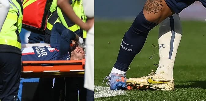Neymar machuca o tornozelo em jogo do PSG e sai de campo chorando