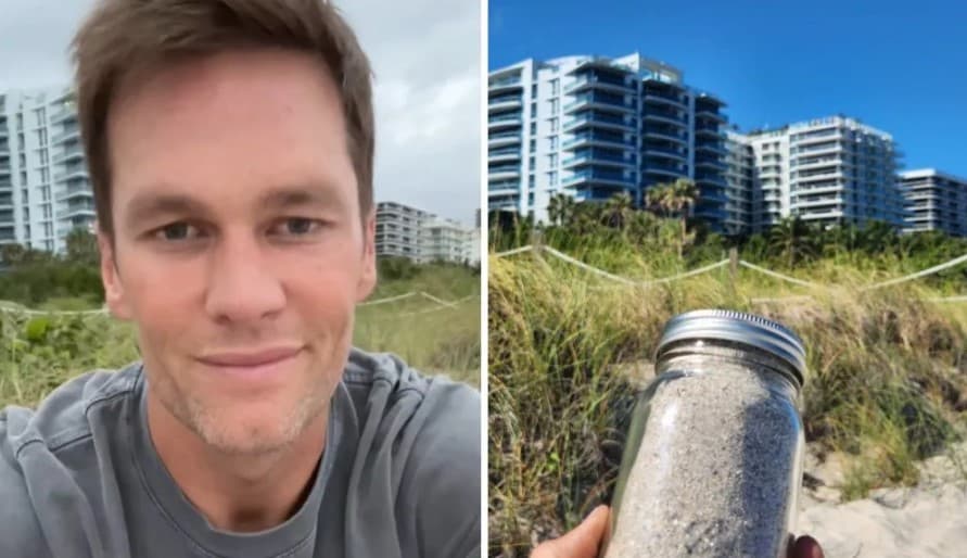 Fãs ‘engarrafam' areia do local em que Tom Brady, astro do futebol americano, anunciou aposentadoria e recebem lance de mais de R$ 500 mil em leilão