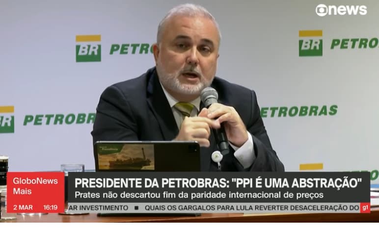 Prates diz que Petrobras vai definir preços do petróleo ‘como achar melhor': ‘PPI é uma abstração'
