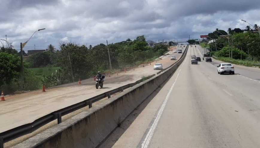 Parnamirim: Tráfego em trecho na BR 101 é liberado após manutenção