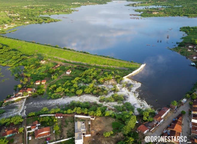Reservas hídricas do RN somam 53,72% da sua capacidade; açudes em Santa Cruz, Caraúbas e Assu começaram a sangrar