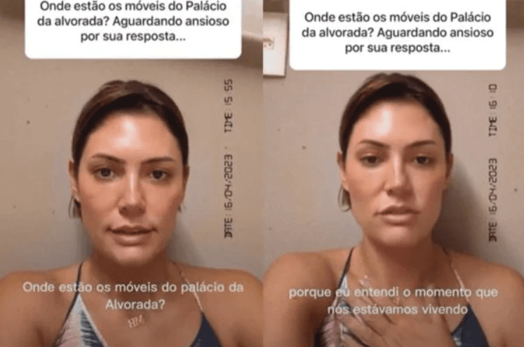 VÍDEO: Michelle Bolsonaro diz que móveis retirados do Alvorada eram da sua casa e sugere CPI
