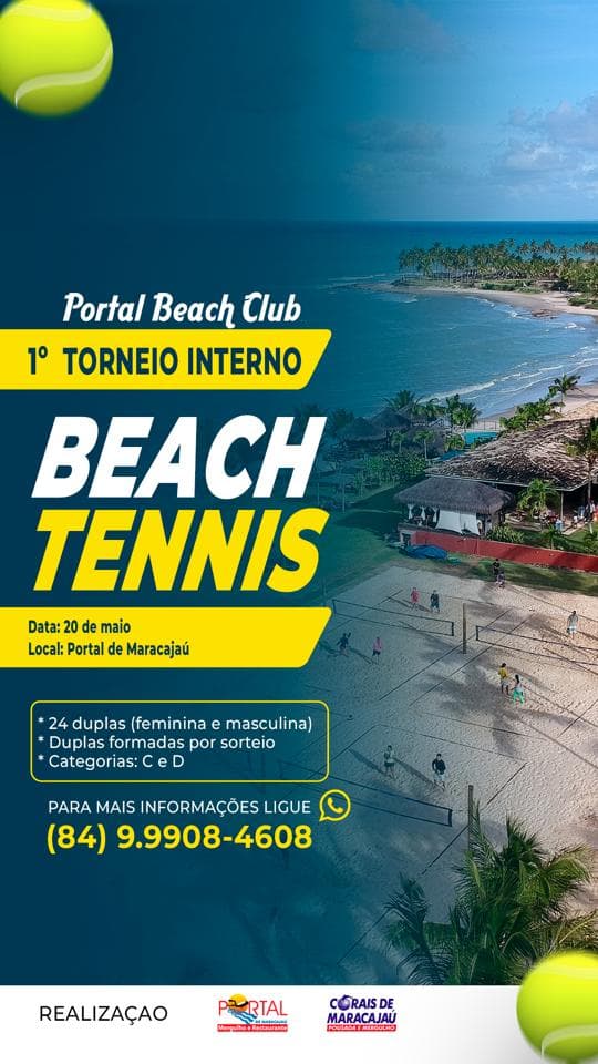 Portal Beach Club realiza realiza 1º torneio interno de Beach Tennis em Maracajaú