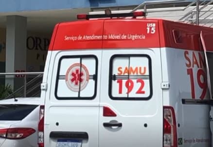 Idoso é socorrido pelo Samu após sofrer choque elétrico e queda na AABB