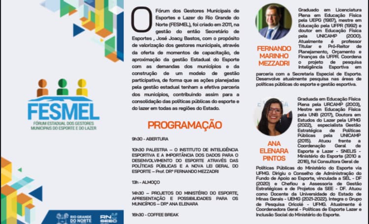 Fórum de Esporte e Lazer recebe representante do Ministério do Esporte em Natal